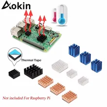 

For Raspberry Pi 3 Model B + Plus Heat Sink Copper Aluminum Heatsink Radiator Cooler Kit For Raspberry Pi 3 B+/3 2 Hot Sale