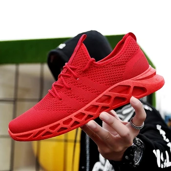 

Qzhsmy 2019 New Man Sports Running Shoes For Men Trends Comfortable Sneakers Male Ultra Light Walking Black Red White Zapatillas