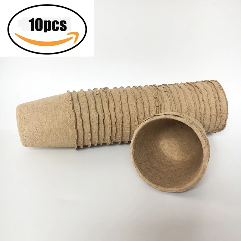 

10pcs Seedling Starter Trays Seedling Kit Biodegradable Pots Eco-Friendly Nursery Seedling Plates