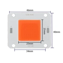 CLAITE 20 Вт 30 Вт 50 Вт лампы для выращивания cob светодиодный светильник для выращивания полный спектр 380-840NM COB растительный светильник светодиодный чип DC30-40V