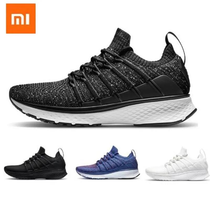 

New Xiaomi Mijia 2 Sneaker Smart Sports Uni-moulding Techinique Fishbone Lock System Elastic Knitting Vamp Shock-absorbing Sole