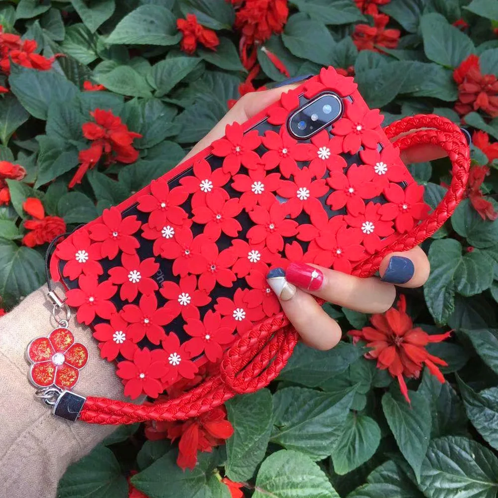 JONSNOW 3D цветок выдалбливают Телефон чехол для iPhone 6 6S 7 8 Plus Силиконовые чехлы с