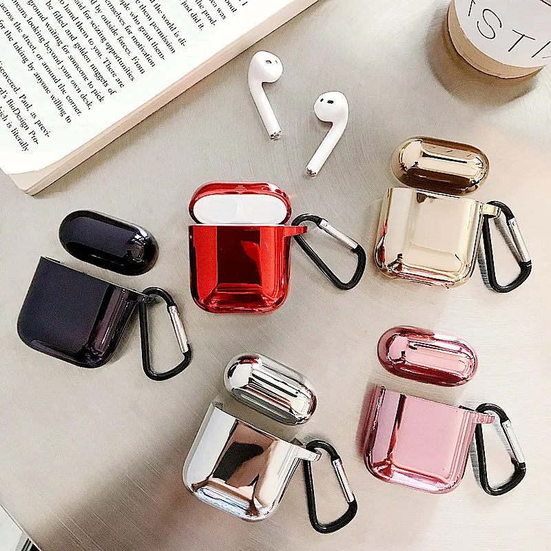 

Electroplated soft Shell Earphone shell For airpods case Bluetooth Wireless Shockproof bag Charging airpod Box Protective cover