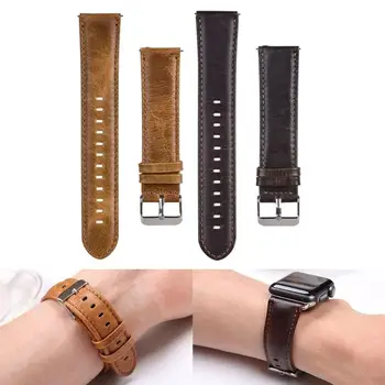 

Quick Release 22mm Leather Watchband Replacement Wrist Bands Strap Bracelet Wrist Strap for Ticwatch Huawei Samsung Smartwatch