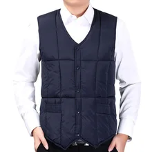 3611 осень зима мужской жилет вниз хлопок внутренний сохраняет тепло v-образным вырезом без рукавов куртка среднего возраста папа бодитеплее жилет для мужчин