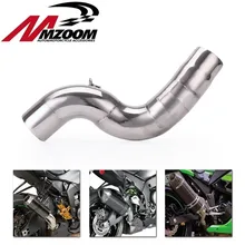 51 мм мотоцикл Модифицированная выхлопная средняя труба Соединительная труба Слип-он для KAWASAKI ZX-6R ZX6R 636 2004 2005 2006 2007 2008