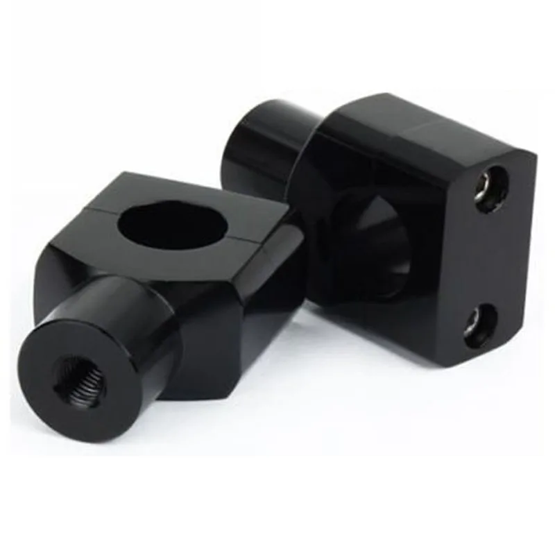 

Rise 2" Straight Short Handlebar Riser Square Style Mount Clamp Adjuster for 22mm 25mm 7/8" 1" Handlebar Universal