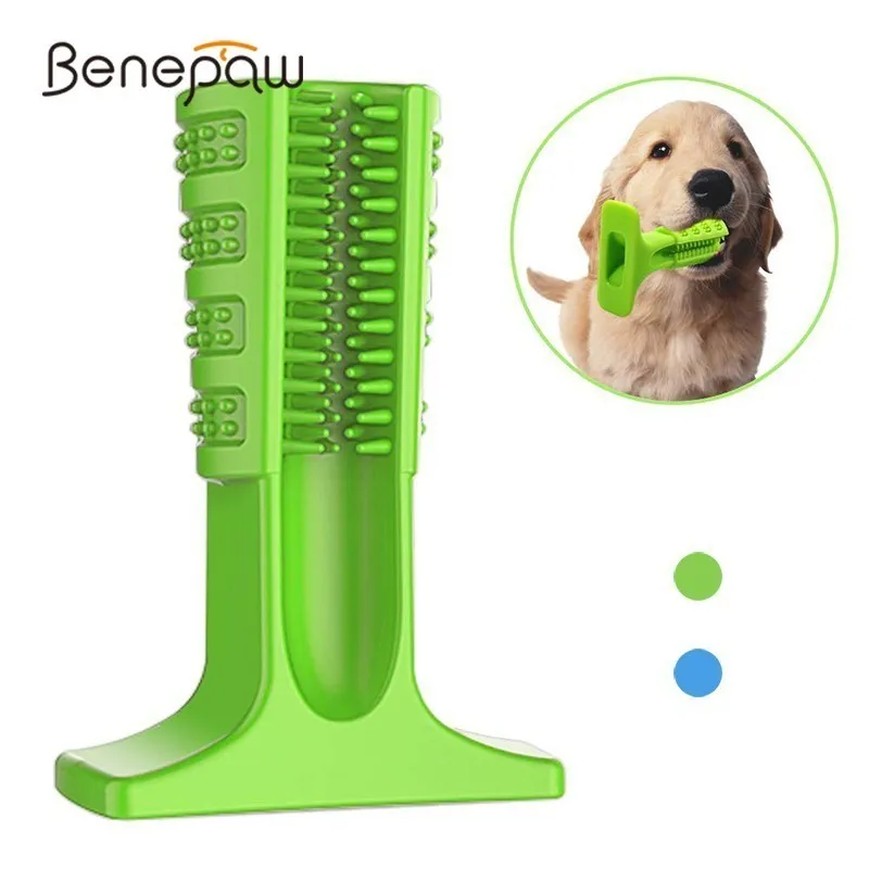 

Benepaw Durable Rubber Dog Chew Toys Healthy Deep Teeth Cleaning Pet Toothbrush For Small Medium Large Dog Puppy Dental Care