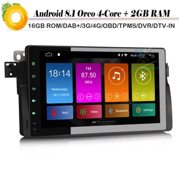 

9"Android 8.1 Car Stereo GPS Sat Nav DAB+ WiFi 4G Radio OBD for BMW M3 3er 320i 325Ci 328i 330i E46 Bluetooth