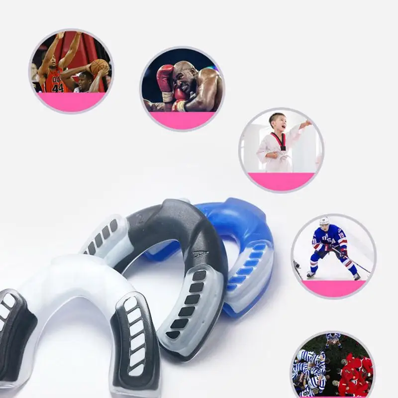 Murah Olahraga Profesional Mouthguard Penjaga Mulut Gigi Cap Melindungi untuk Tinju Basket Gigi Guard Gum Perisai Gigi Melindungi