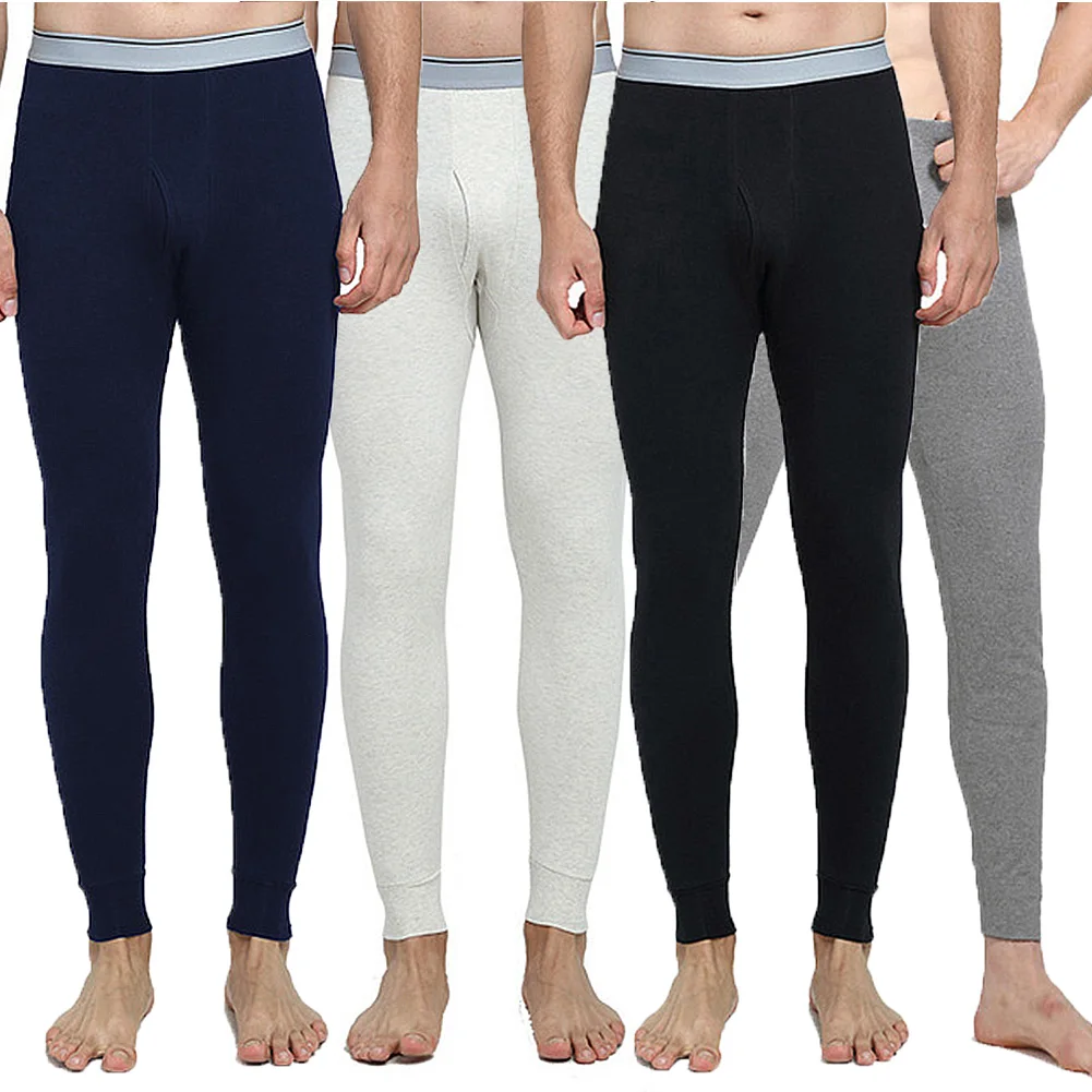 Hot Winter Men Long Johns Cotton Thermal Underwear Men Warm Long Johns ...