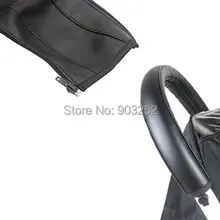 2 цвета искусственная кожа черный и коричневый детская коляска подлокотник ручка рукав крышка универсальная ручка Пыленепроницаемый Чехол