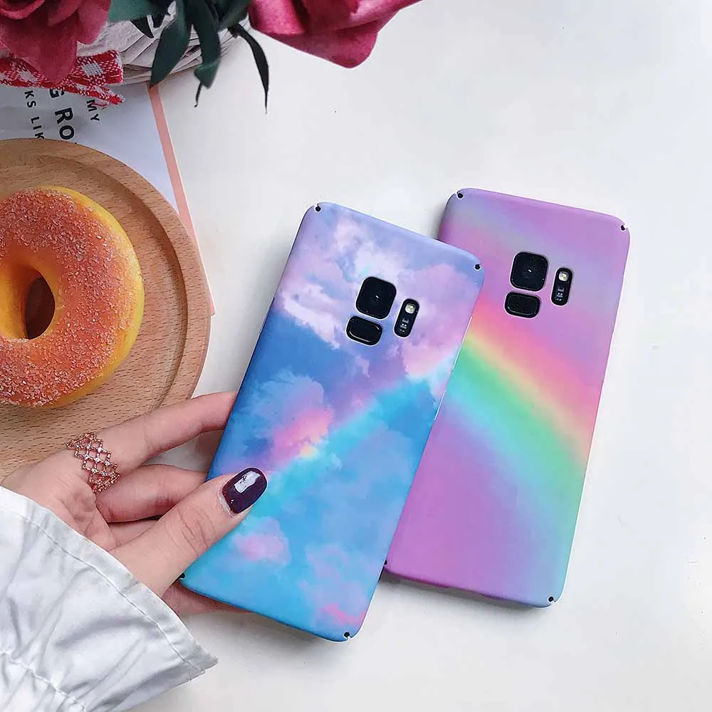 KISSCASE цветной чехол для телефона samsung Galaxy S9 S8 Plus Note 8 9 S7 Край жесткий из
