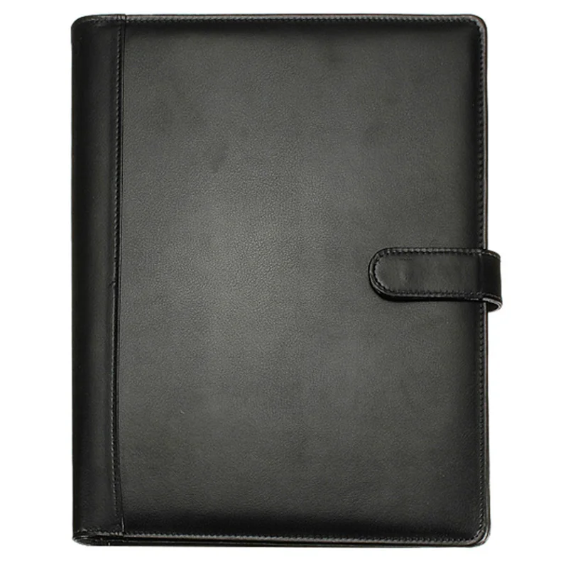 

lack A4 Executive Conference Folder Portfolio PU Leather Document Organiser