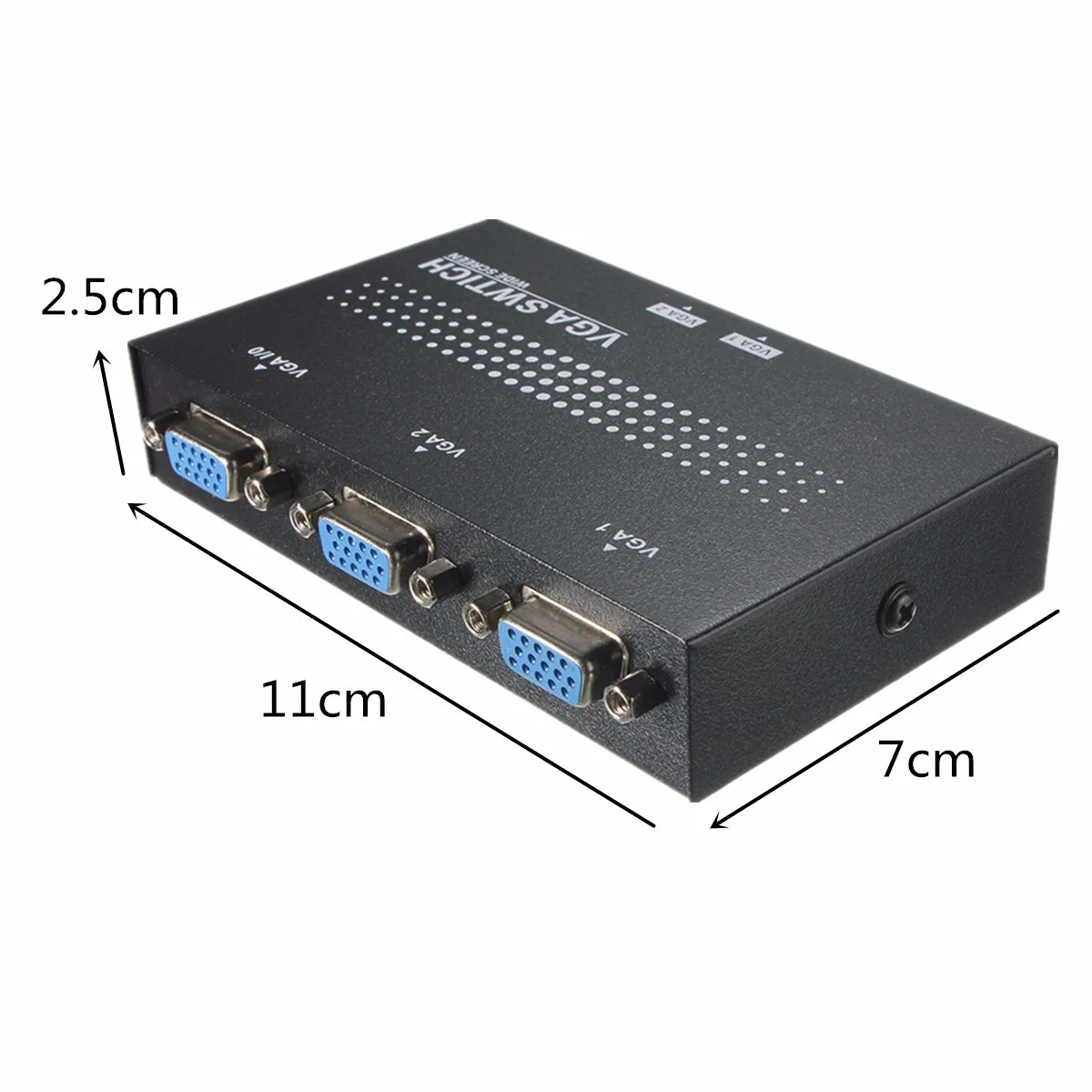  Original Universal 2 Port Hub USB 2.0 KVM SVGA VGA Switch Box Monitor Adapter Connects Printer Inte
