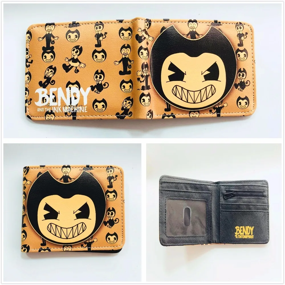 

Anime cartoon wallet Bendy and the Ink Machine short pu purse credit card holder wallet boys and girls universal wallet