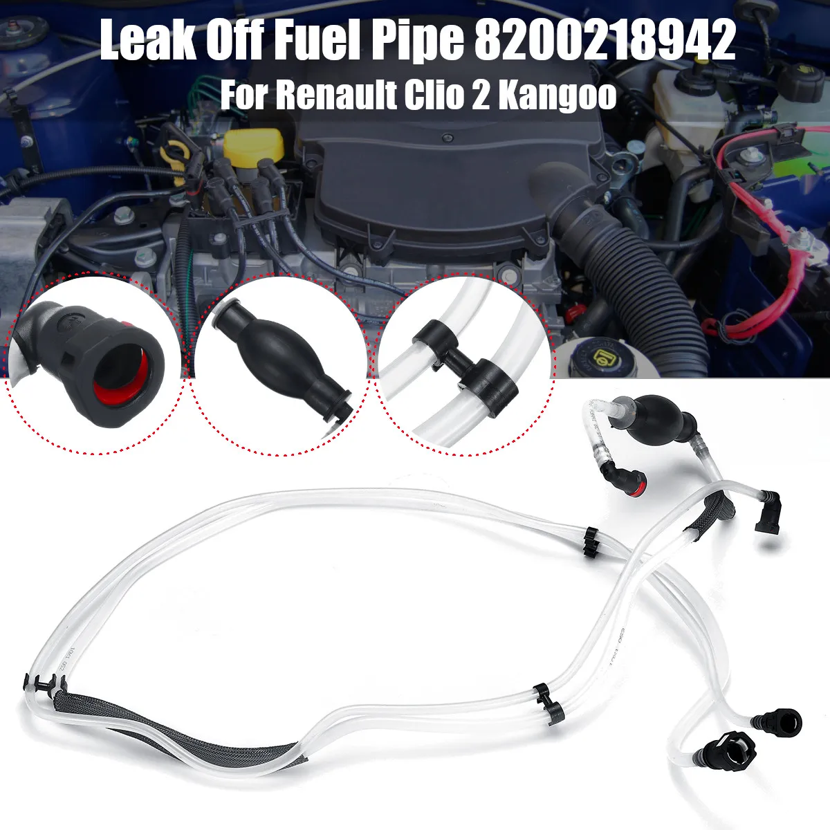

for Diesel Leak Off Fuel Injector Pipe Hose with Pump 8200218942 For Renault Clio 2 Kangoo
