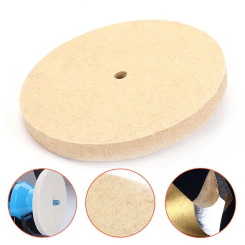

8 Inch Buffing Grinding Wheel Wool Felt Polisher Disc 25mm Thickness High Grade