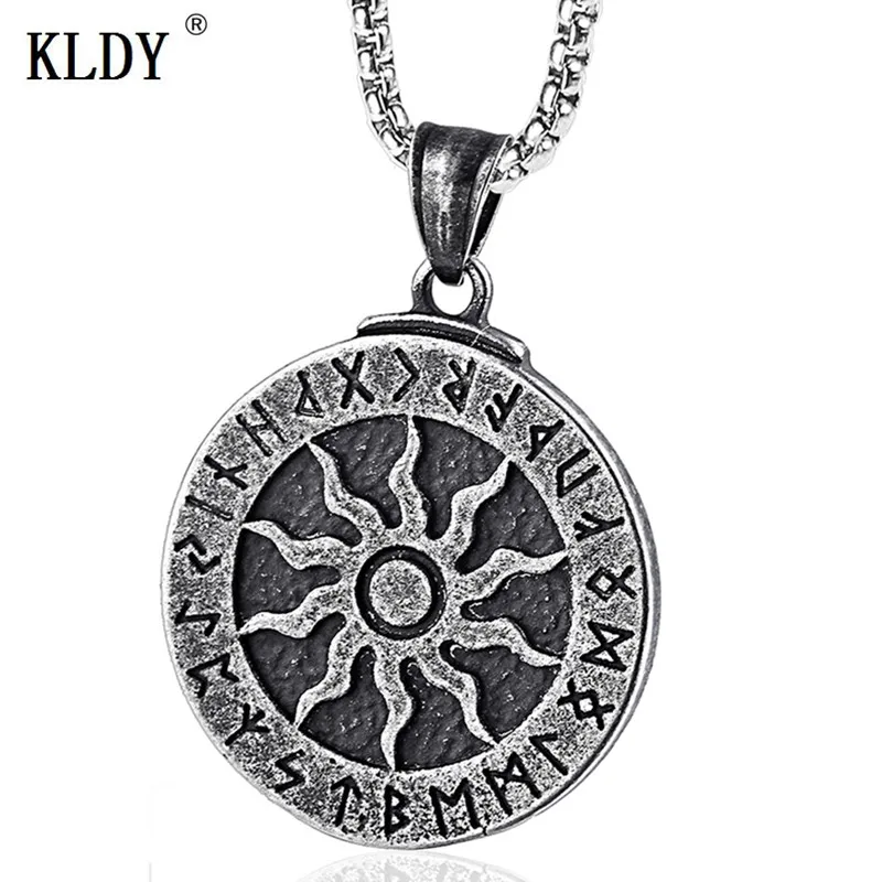 

KLDY Retro Men's Pendant Necklace Nordic Stainless Steel Pendant Chain Friendship Necklace Christmas Gift Wholesale drop ship