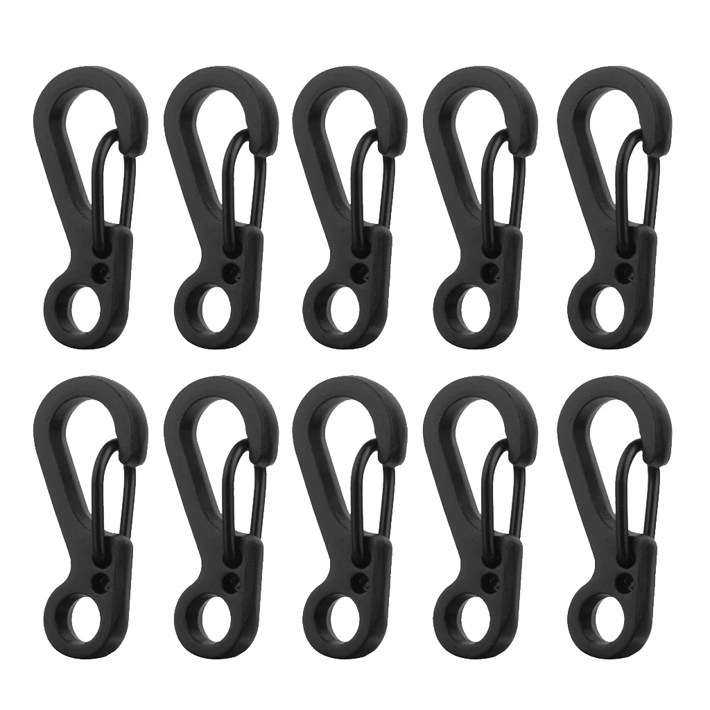 

10pcs Snap Buckle Carabiner Camping Split Spring Lock Hook Keyring Keychain for Outdoor Camping,Hiking,Traveling