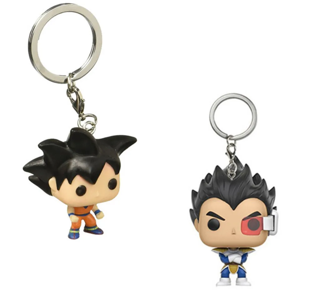 

Funko Pop Dragon Ball Wu Kong Vegeta Keychain Anime Japanese Tv Figure Character Keychains Christmas Gifts For Kid Boy Girls