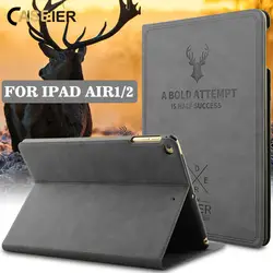 Caseier Ретро Protector Pad дело для Ipad Air 1 2 чехол люкс PU принципиально для Ipad Mini 1 2 3 Смарт сна 2018 Coque Carcasa случаях