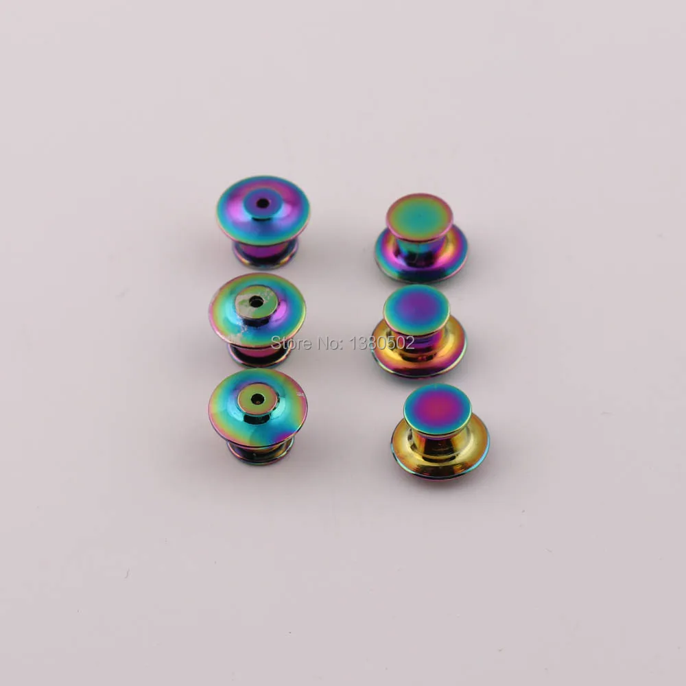 

20pcs/lot Rainbow Color Pin Keepers Pin Brooch Pin Back Locking Secure Locking Badge for DIY Jewelry