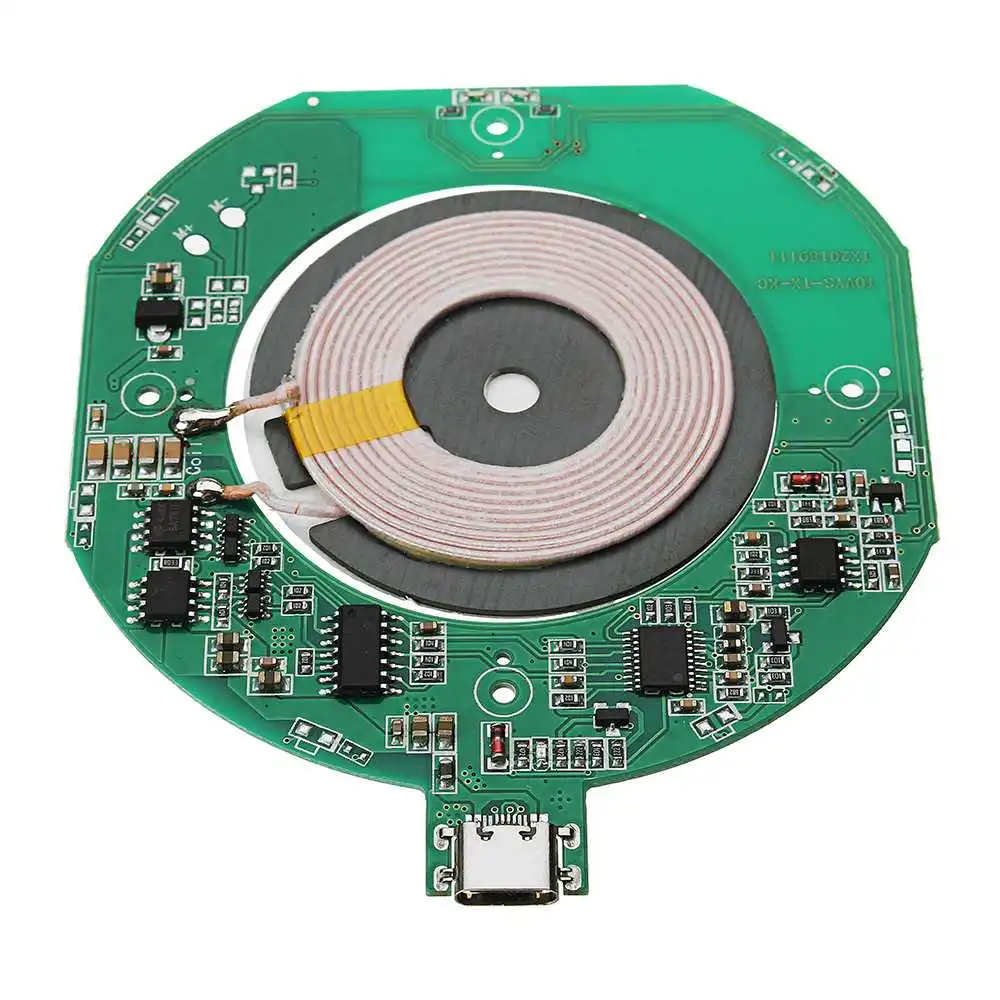 

High Quality 10W PCBA Circuit Board + Coil DIY Charging ST COA Type C Plug Standard Qi Fast Wireless Charger Module Transmitter