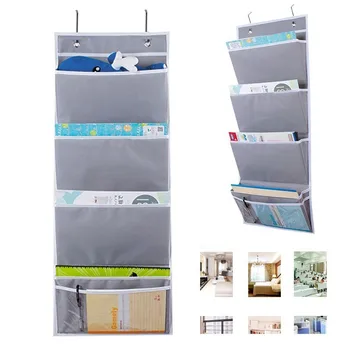 

New Over the Door Hanging Organizer Oxford 4 Layer Pockets Collapsible File Organizer Hanging Folder Document Books Storage Bag