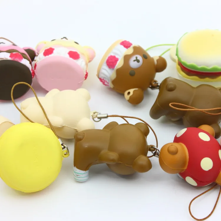 Оригинальная упаковка мягкая микс Rilakkuma queeze bun игрушка для сотового телефона san X