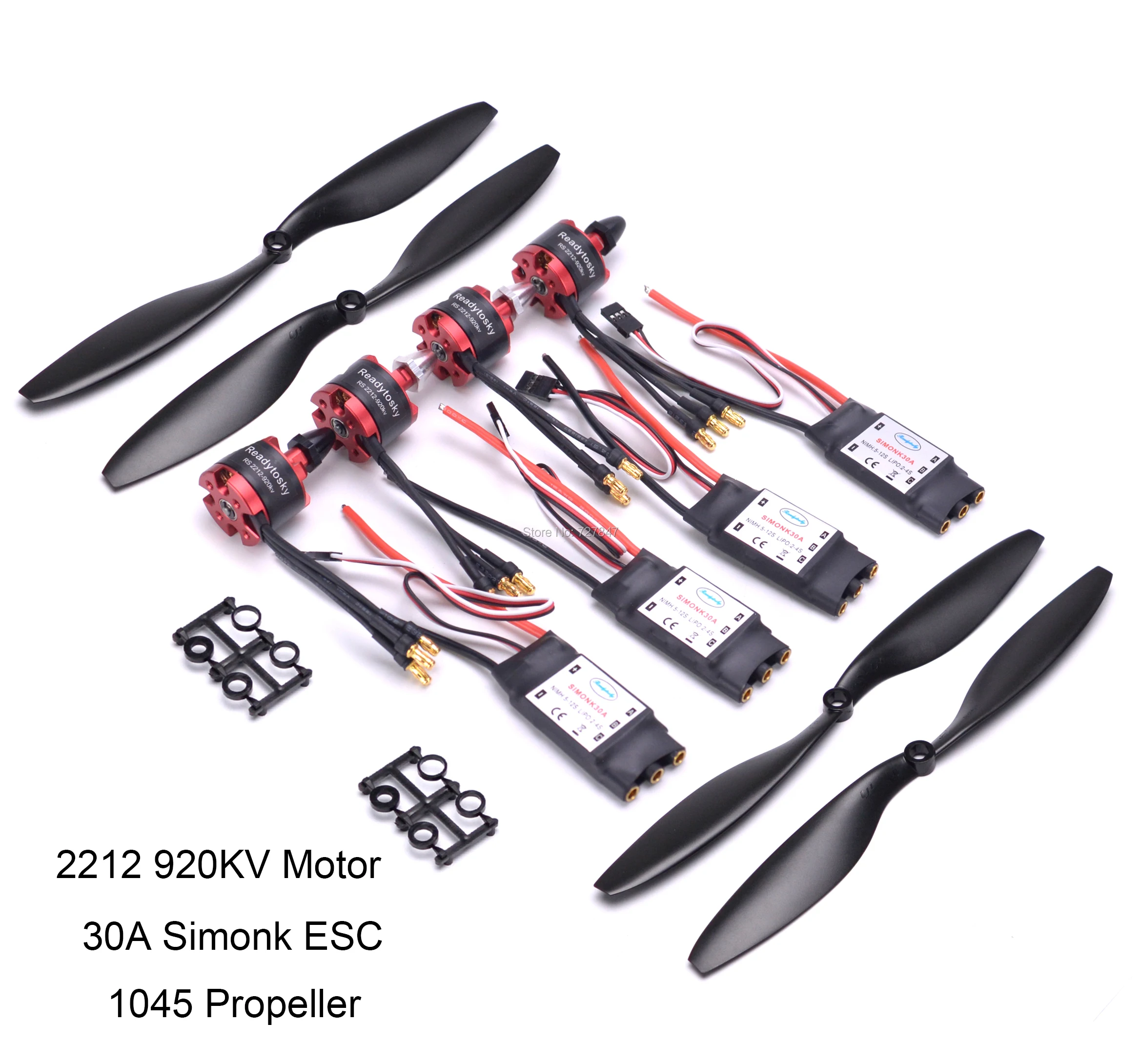 

30A Simonk ESC with 3.5mm Connector 2212 920KV CW CCW Brushless Motor 1045 Propeller for F450 F550 S550 F550 Multicopter