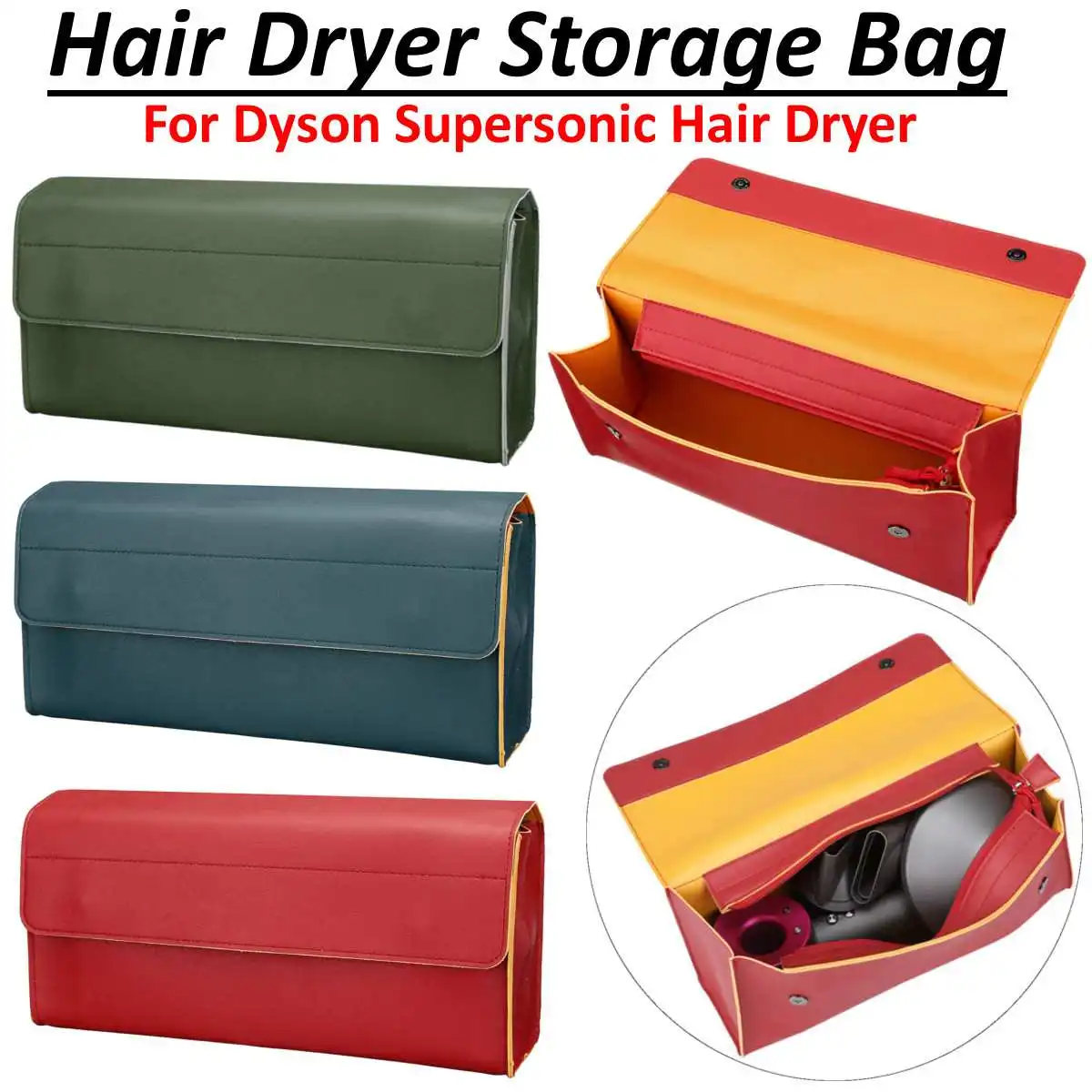 3 Colors Electric Hair Dryer Storage Bag Case Protable Travel Organizer