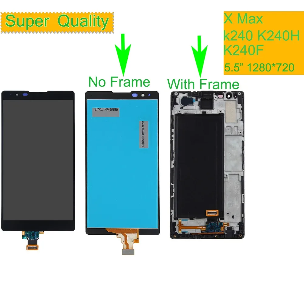 

10Pcs/lot Original For Lg X Max k240 K240H K240F LCD Display with Touch Screen Digitizer Assembly Complete With frame