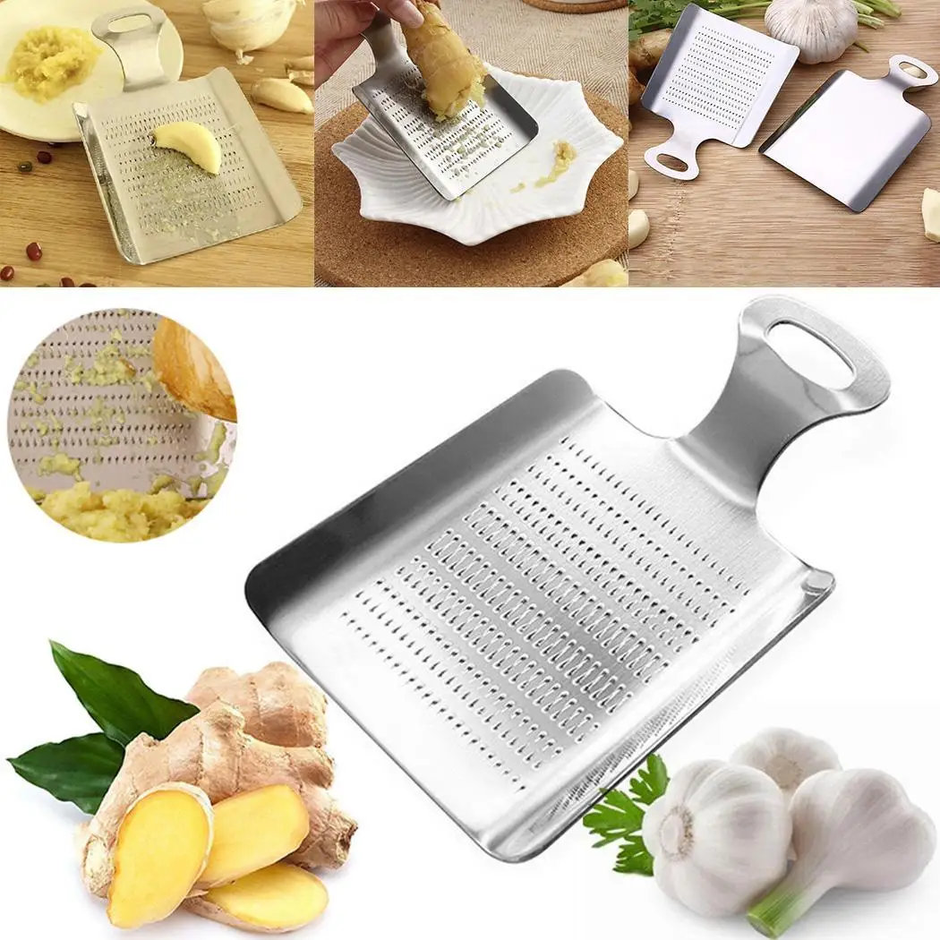 

Garlic Presses Stainless Steel Grater Ginger Garlic Home Kitchen Daily Useful Silver Cooking Tools