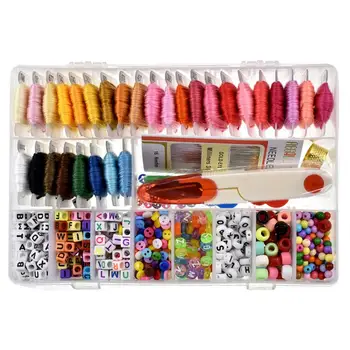 

Magic Candy Color Sewing Box Set Color Embroidery Line Tool Box 851 Piece Embroidery Set Stamped Kits Needlework