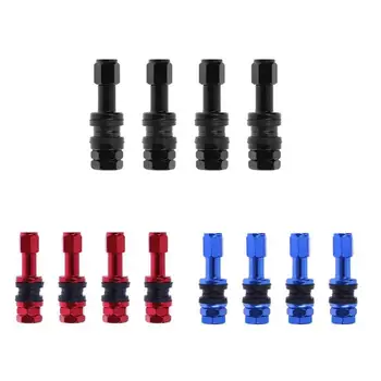 

4pcs Universal Car Auto Clamp-in Tubeless Tyre Tire Wheel Valve Stems Stainless Steel For Motorcycles Scooters Bicycle Rims