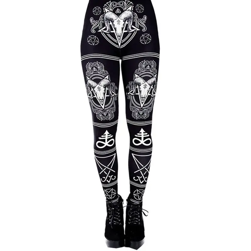 

Rosetic Summer Women Fitness Leggings Streetwear Gothic Print Casual Leggings Push Up Sexy Plus Size 5XL Black Print Legging