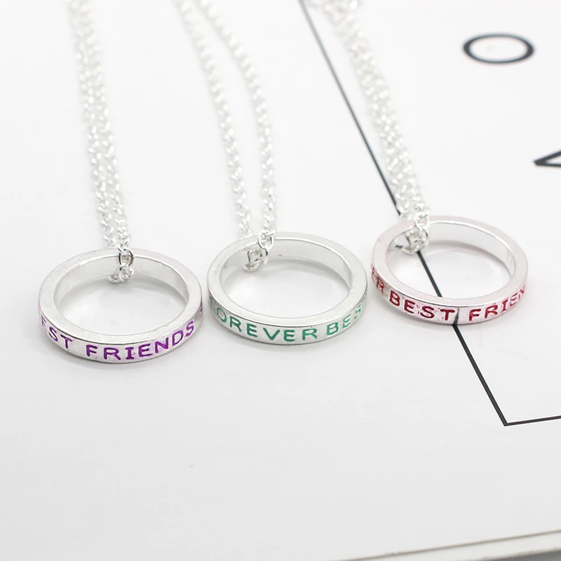 Ожерелье BFF forever good friend 3 шт./компл. из металлического сплава Темпераментная