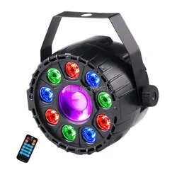 Светодио дный 9 + 1 LED Par Light RGB + УФ-светодио дный эффект светодиодный сценический свет с пультом дистанционного управления, DMX Par Light звуковая