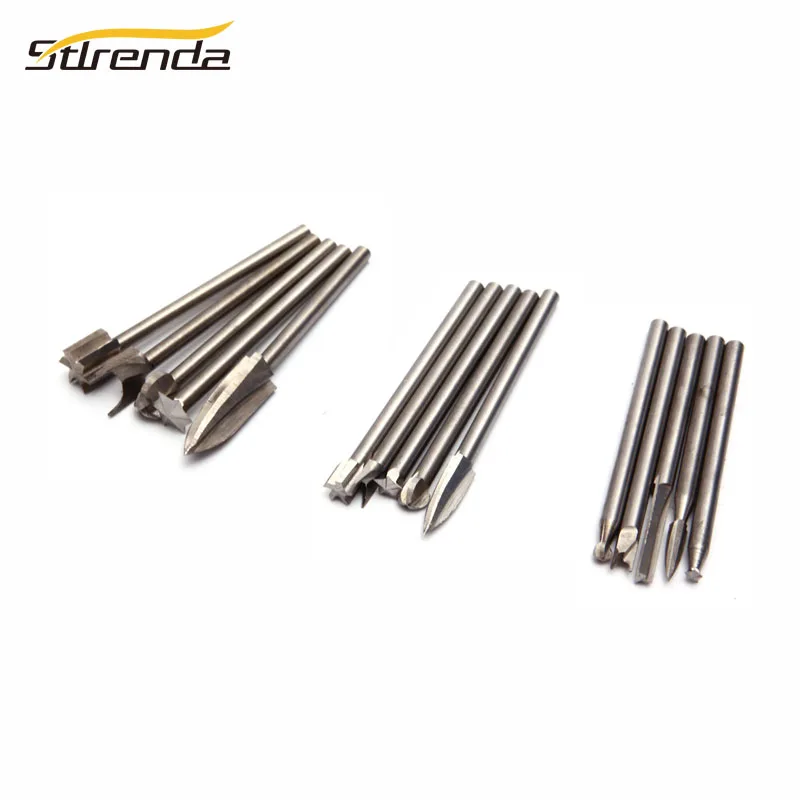 

STLRENDA 5pcs/set Woodworking Engraving Milling Cutter Root Carving Grinding Head Big set 3*8mm,Middle set 3*6mm,Small set 3*4mm
