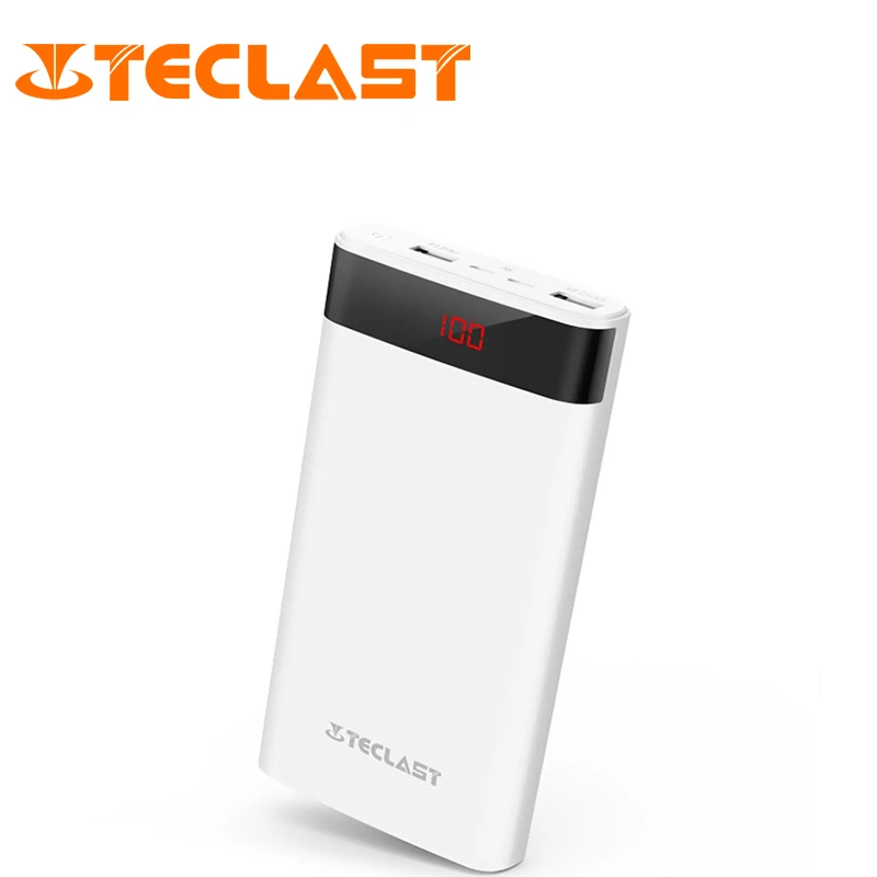 

Teclast T200CF 20000mAh Mobile Power Bank Dual USB Micro USB / 8 Pin Ports LED Display DC5V 2.1A Output External Battery Pack