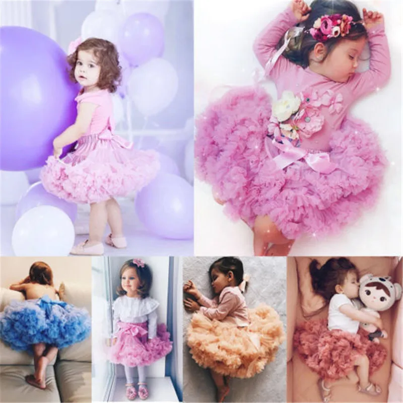 PUDCOCO/Пышная юбка-пачка принцессы для маленьких девочек вечерние юбки для танцев