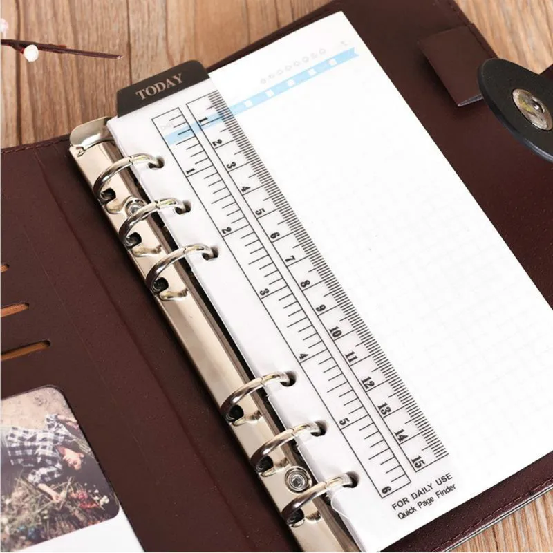 

A5 A6 DIY Coil Notebook Ruler Frosted 6 Holes Sketchbook Bullet Journal Cute Notebook Paper Weekly Planner Accessories 01709