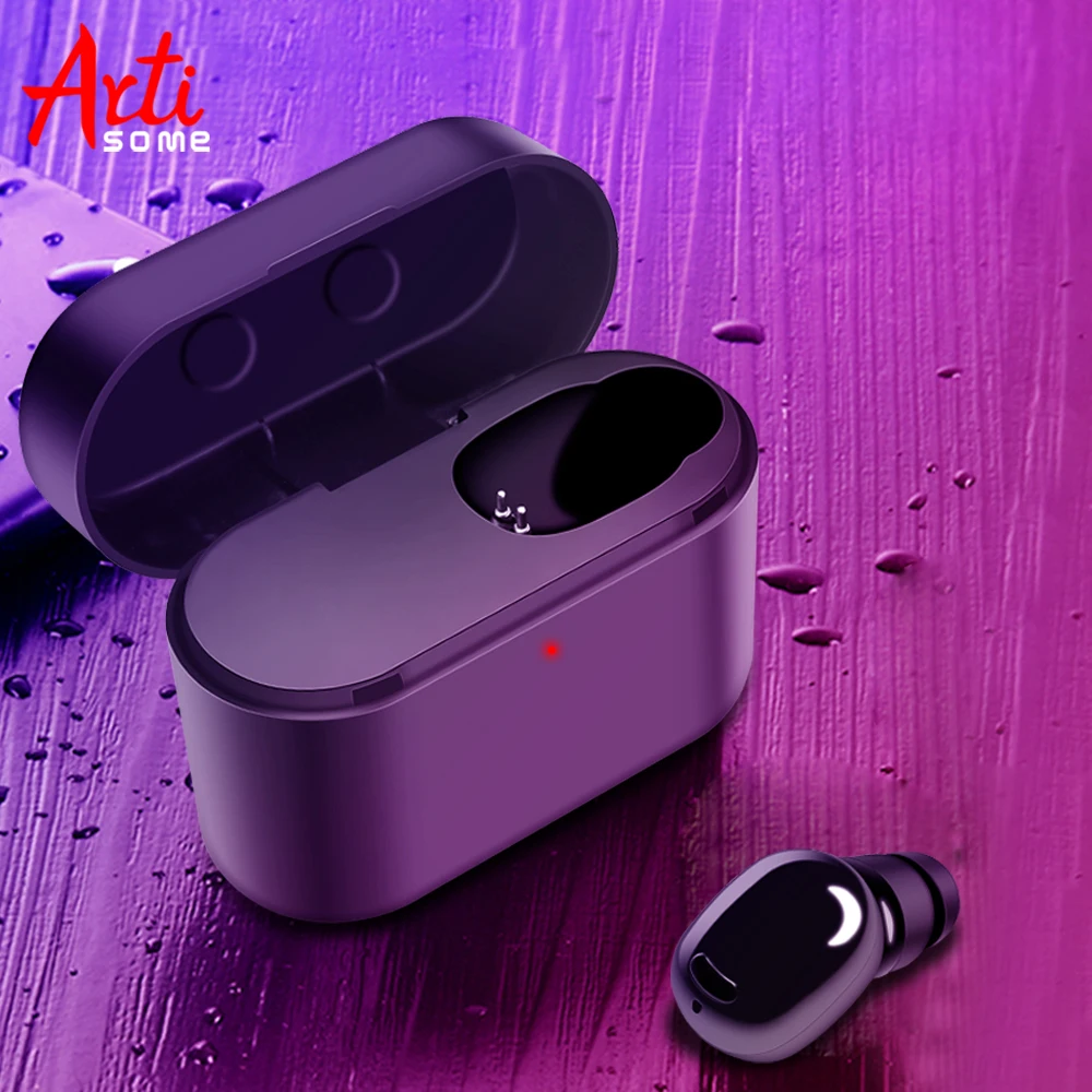 TWS беспроводные Bluetooth наушники Мини беспроводная гарнитура для телефона с Один