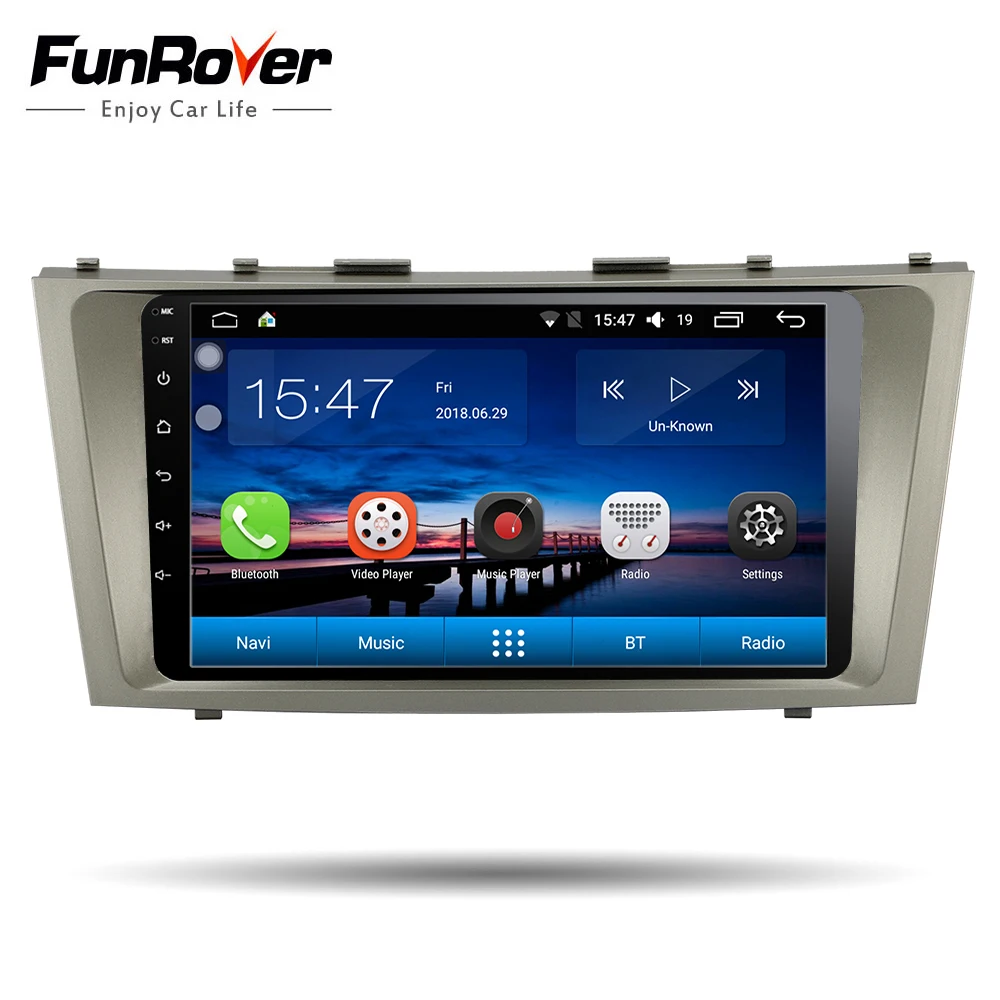 

Funrover android 9.0 2.5D+IPS car radio multimedia player For Toyota Camry 2007 2008 2009 2010 2011 car dvd navigation stereo BT