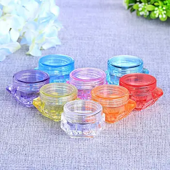 

1000pcs 2g 3g 5g colorful diamond shape empty cosmetic containers screw cap sample containers jar new