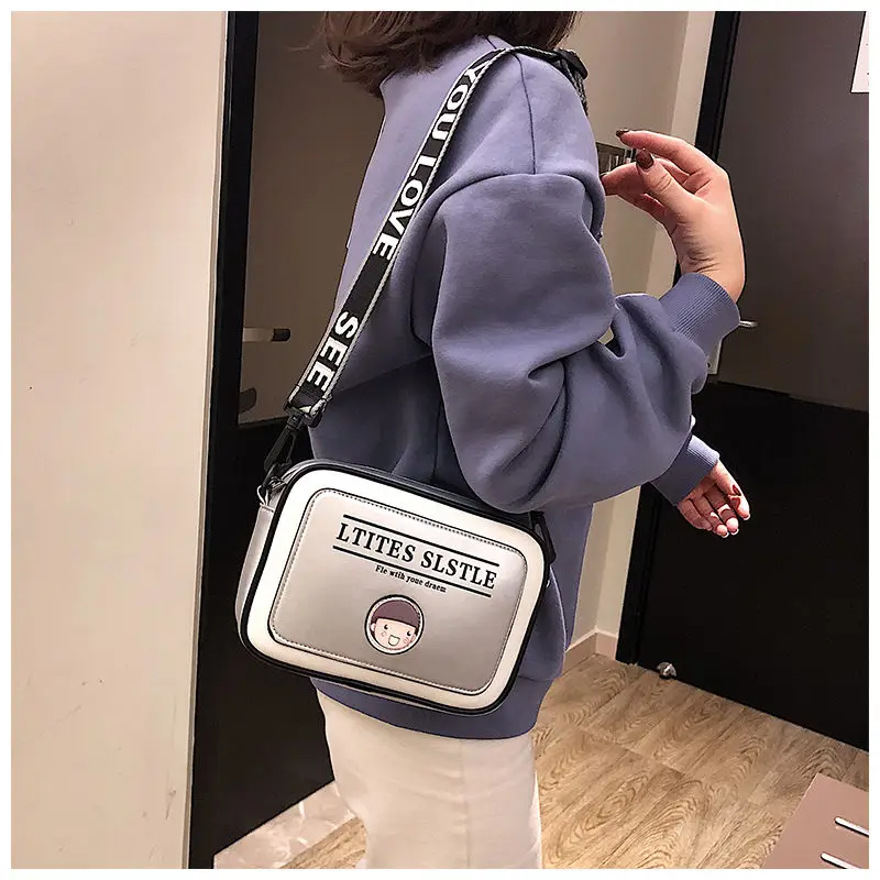 

Fashion Small Square Bags Women Crossbody Bag Designer Handbag 2019 High Quality PU Leather Letter Printing Shoulder Bags Female