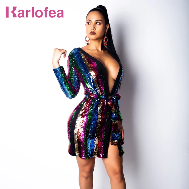 Strip Party Dress