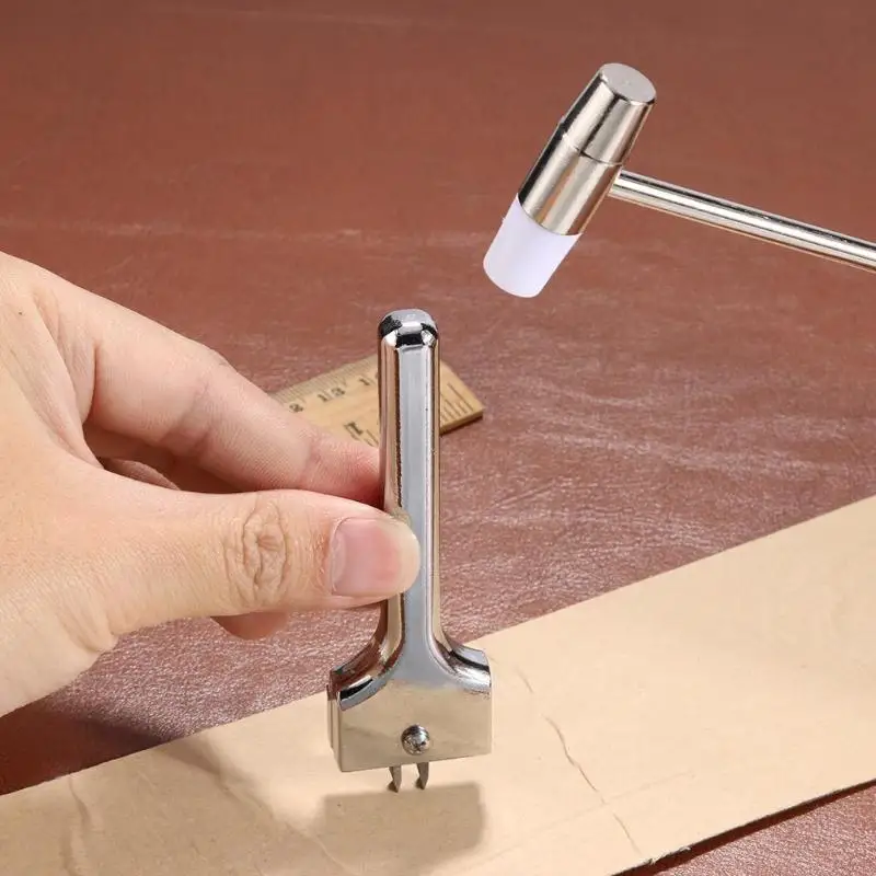 Adjustable Leather Craft Tool Fork Puncher Leather Button Clasp Snaps