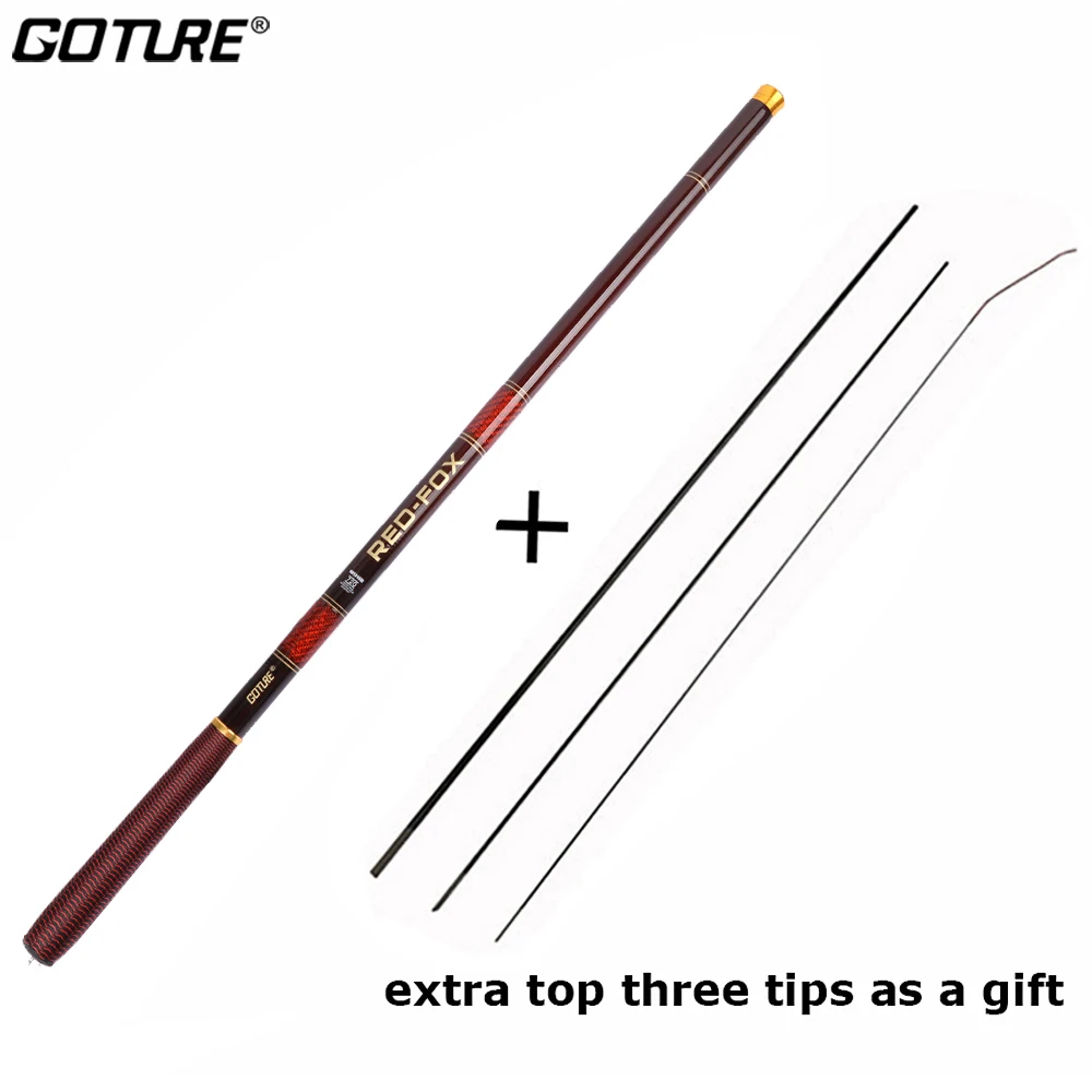 

Goture 3-7.2M Telescopic Fishing Rod Carbon Fiber Ultra Light Hand Stream Fishing Pole Carp Trout Rod Fishing Tackles